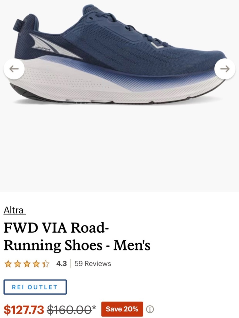 Altra Men's Ecoflo Sport Comfort Running Shoes Blue size 10 like new